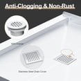 thumbnail image 5 of EastVita Shower Base Non-Slip SMC Shower Pan with Center Drain White Bathroom Shower Tray Kit 304 Stainless Steel Square Drain Cover Single Threshold Floor for Easy Installation, 5 of 7
