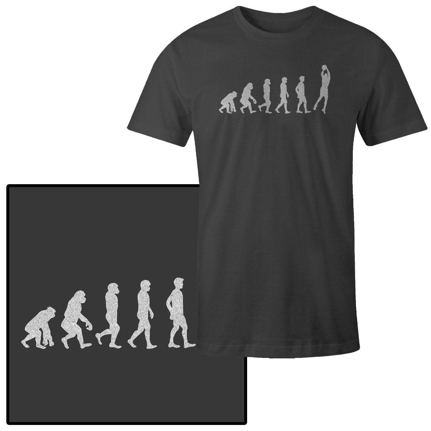Mens Funny T-Shirt Evolution Of Basketball 
