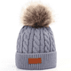thumbnail image 1 of Gorro de punto trenzado holgado para niños pequeños, gorro de esquí para niñas y niños, 1 of 5