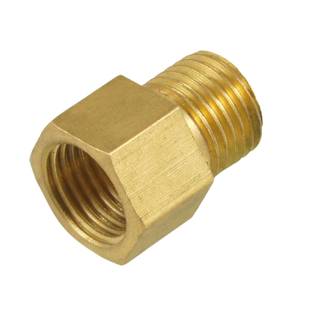 Unique Bargains 1/4" PT Male To 1/4" PT Female Brass Hex Bushing