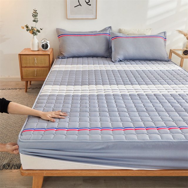 Funda de cama de algodón, funda protectora antideslizante, funda protectora para cama