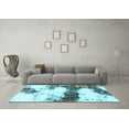 thumbnail image 3 of Ahgly Company Indoor Square Abstract Light Blue Modern Area Rugs, 3' Square, 3 of 4