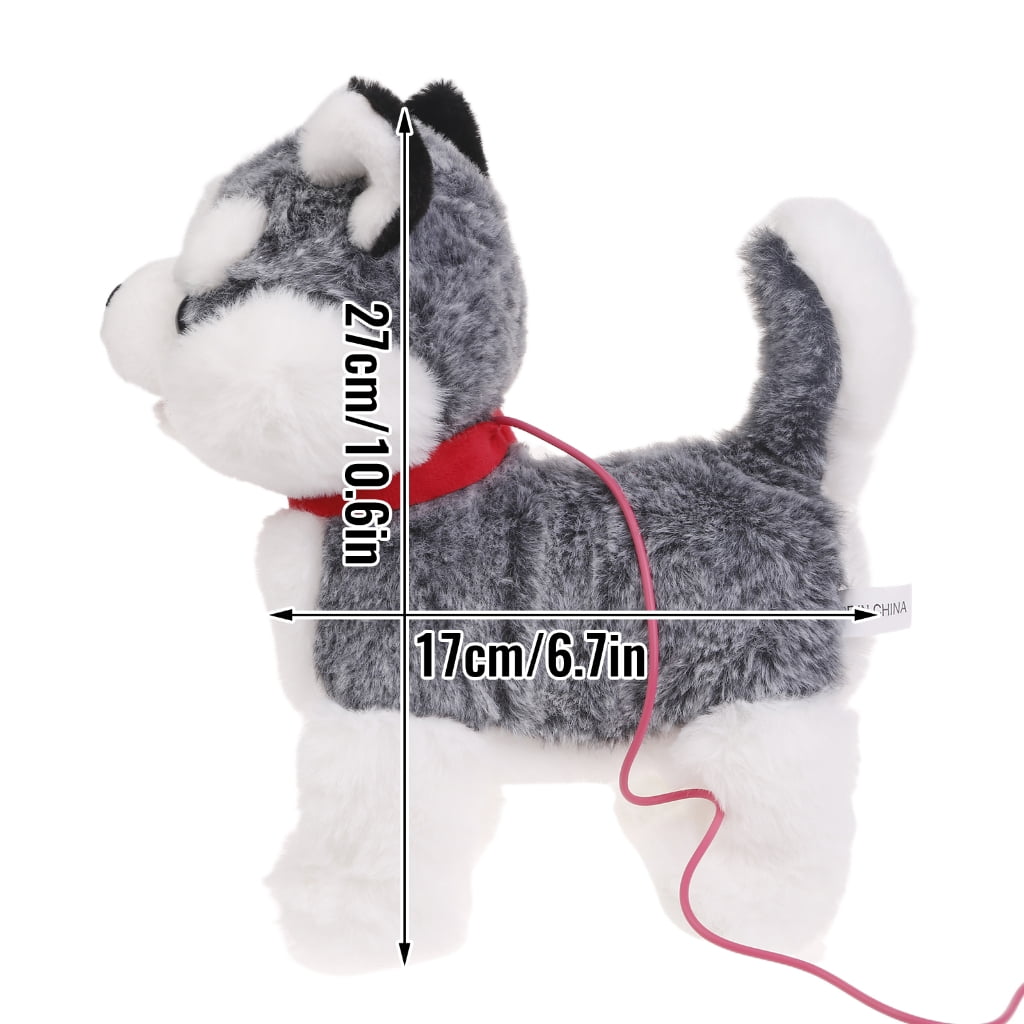 ZPAQI Electric Singing Dog Toy Walking Animal with Leash Rope Talking Plush Puppy Toy