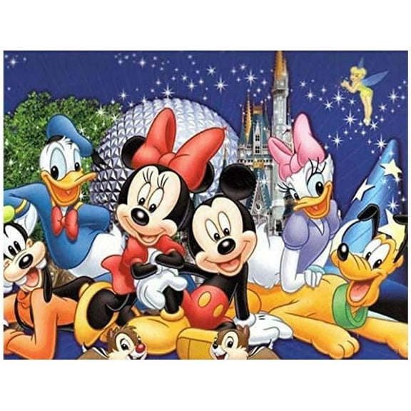 XZLXU Diamond Painting Set, 5D Wall Painting Art, Gemstone Art Crafts Family Game Gift, 15.8x11.8 Inches