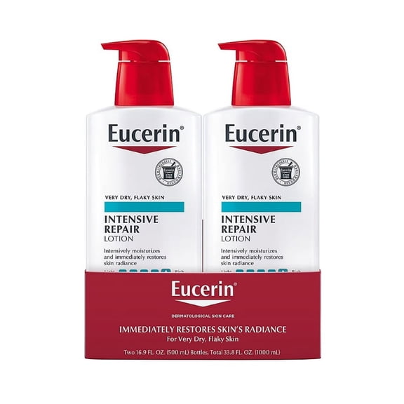 Eucerin Intensive Repair Body Lotion Fragrance-Free Body Moisturizer, 2 pk./16.9 fl. oz.