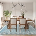 thumbnail image 3 of Wonnitar 8'x10' Scalloped Large Area Rug for Living Room, Washable Striped Bedroom Rug, Beige Wavy Modern Rug for Dining Room, Home Office, Non Slip Soft Low Pile Stain Resistant, 3 of 12