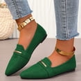 thumbnail image 2 of HEWUQI Pointed Toe Loafers for Womens Work Business Non Slip Casual Dress Shoes Comfortable Slip on Flats for Driving Travel Everyday Green Size 9, 2 of 6