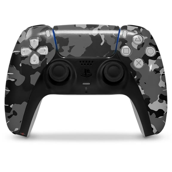 WraptorSkinz Skin Wrap compatible with the Sony PS5 DualSense Controller WraptorCamo Old School Camouflage Camo Black (CONTROLLER NOT INCLUDED)