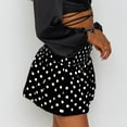 thumbnail image 6 of Idoravan Women's Basic Versatile Skirt Clearance Women High Waist Dot Print Mini Skirt Elasticity Waist A-Line Short Skirt, 6 of 9