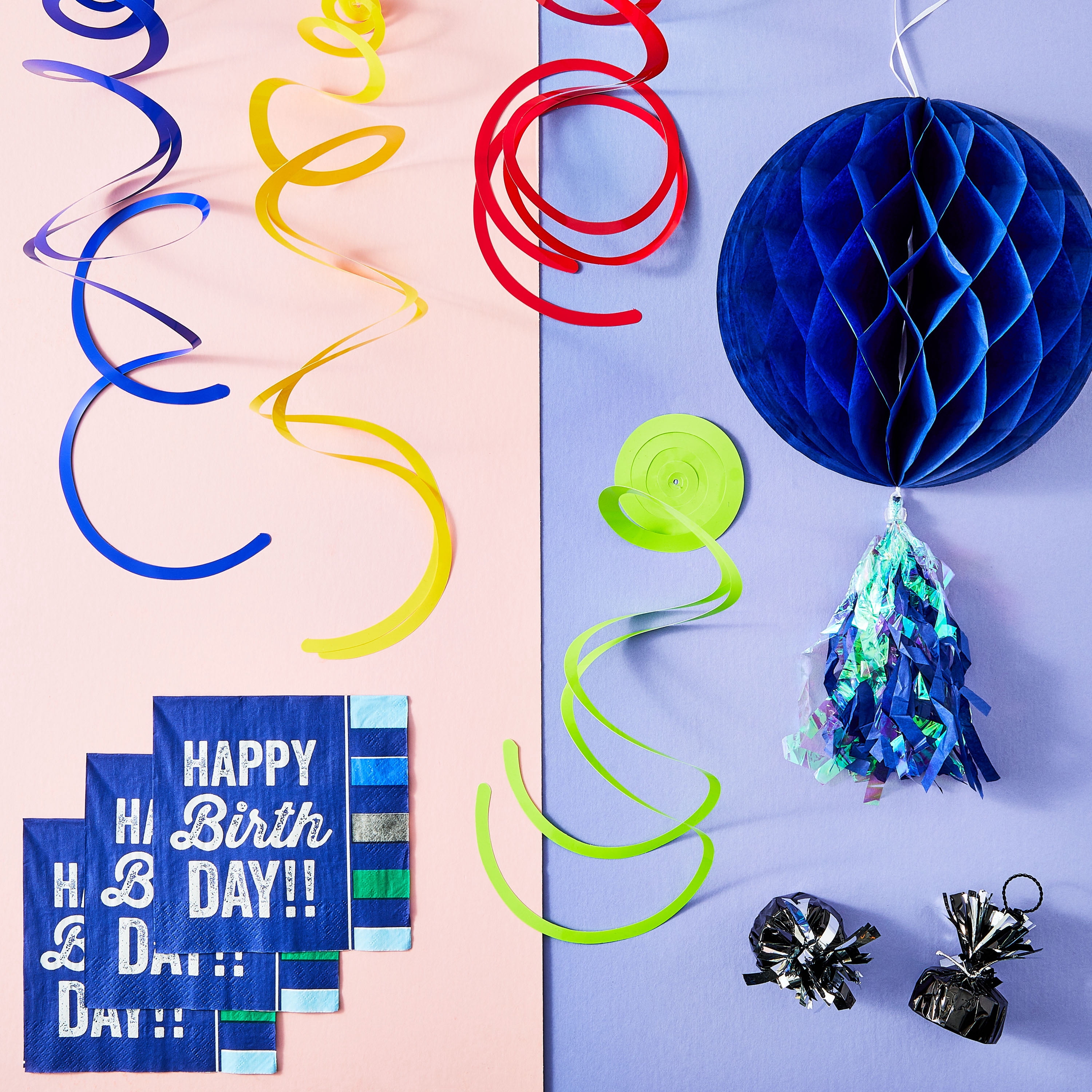 Dark Blue Honeycomb Ball Party Decoration, 10", by Way to Celebrate