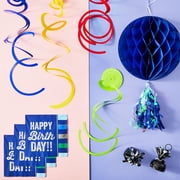 (6 pack) Dark Blue Honeycomb Ball Party Decoration, 10, by Way to Celebrate