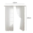 thumbnail image 4 of Mistaha 2pc Curtain Modern Simple Solid Color Window Screen Filter Cotton Lace Two Pieces For Study Children's Room Bedroom Living Room Balcony Wear Rod, 4 of 8