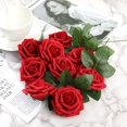 thumbnail image 6 of Somnr Artificial Roses - for Weddings, Home Decor, DIY Bouquets,Darkwinered (25 Pack), 6 of 8