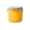 Yellow, variant on romoty Insulated Ice Bucket with Lid and Scoop, 42-Well 2-Tier Ice Cube Tray with Press-to-Release Cover, Thickened PU Foam Large Ice Storage Chest for Cocktail Parties, BBQ, Outdoor Picnic