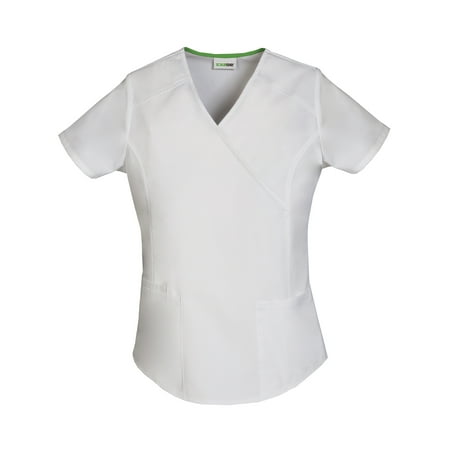 Women's Fashion Essentials Mock Wrap Scrub Top