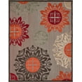 thumbnail image 3 of Unique Loom Outdoor Modern Collection Area Rug - Chicago (8' x 10' Rectangle Brown/Orange), 3 of 7