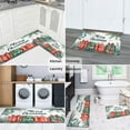 thumbnail image 6 of Christmas Kitchen Rug Set of 2 Absobent Kitchen Mats for Floor,Merry Christmas Happy New Year Gift Kitchen Runner for Bathroom,Room Bedroom (47x17+30x17in), 6 of 7