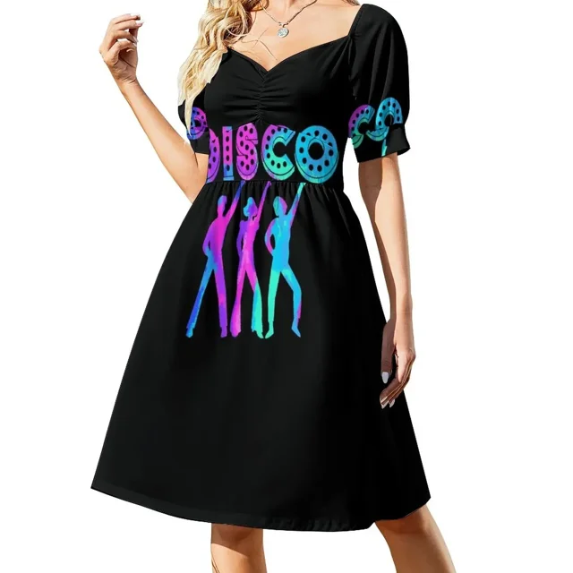 Vestido morado de manga corta para fiesta de baile de neón de los años 70, vestido morado para fiesta, vestidos de noche para mujer, dama de honor.
