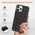thumbnail image 3 of for iPhone 12 Pro Max Case Cute 3D Weave Grid Design for Women Girls Soft TPU Silicone Phone Case Raised Bumper Corners Full Protective Case Cover for iPhone 12 Pro Max 6.7 inch (Black), 3 of 13
