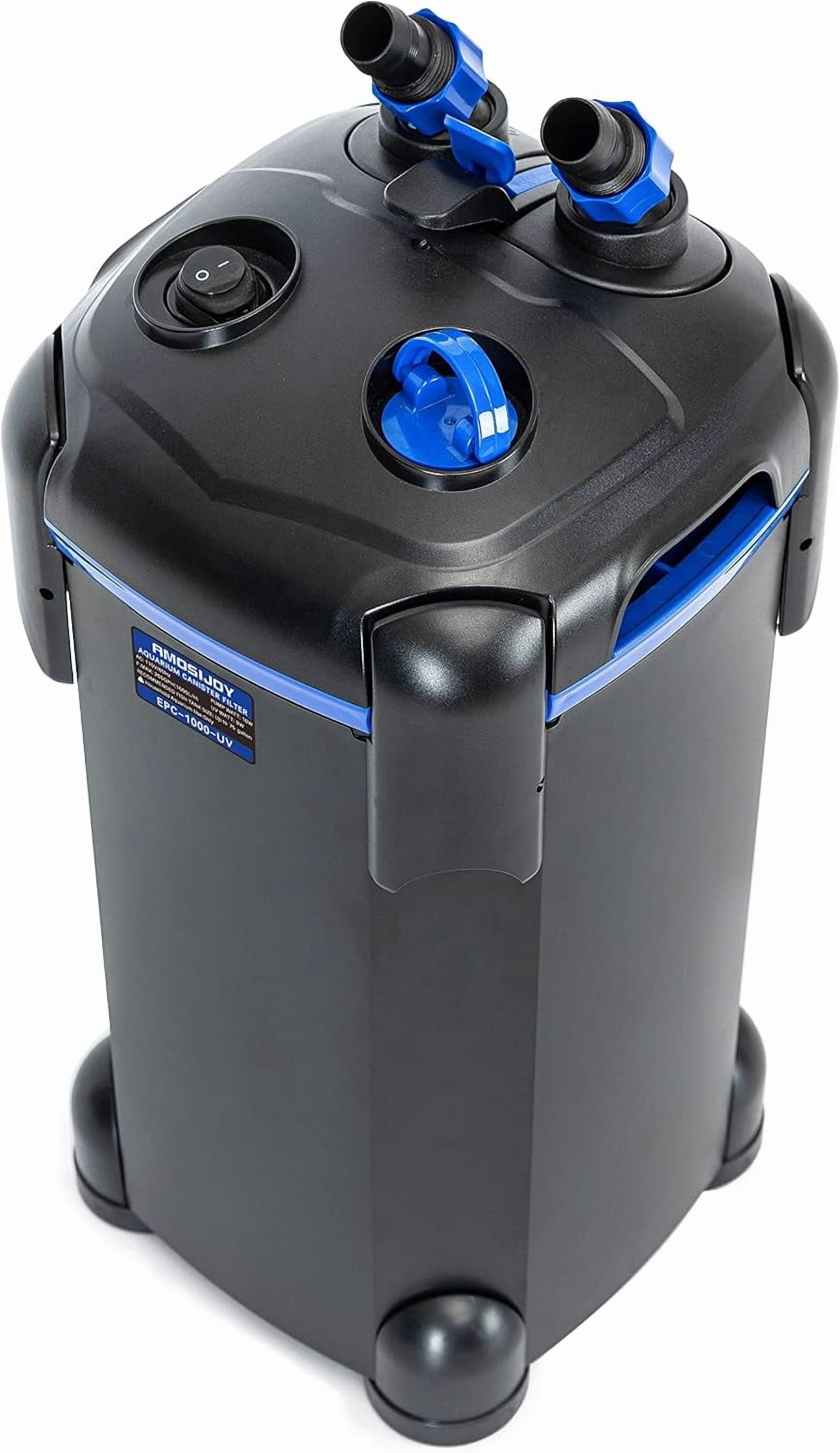 Ultra-Quiet External Canister Filter with Free Media for Large Aquariums and Fish Tanks