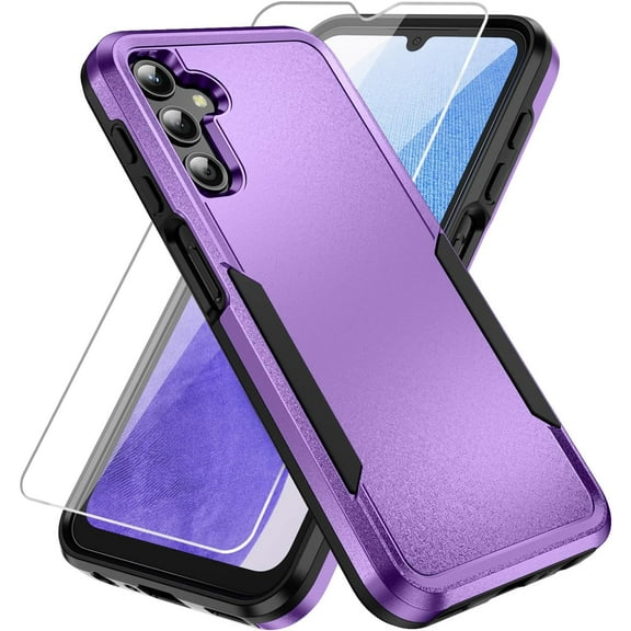 REQO for Samsung Galaxy A25 5G Phone Case,Samsung A25 5G Case,with Screen Protector [Military Grade Drop Tested] Heavy-Duty Tough Rugged Shockproof Protective Case for Galaxy A25 5G, Purple