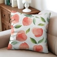 thumbnail image 4 of Peach Fruit Throw Pillow Covers Inserts & Covers,Soft Pillow Cas Covers,linen Pillowcases Double-sided Printing for Sofa Couch Outdoor Decor,Decorative Set Of 2,18x18 Inches, 4 of 7