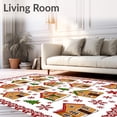 thumbnail image 2 of ODIKA 4'x6' Machine Washable Non-Slip Area Rug, Enchanting Bakery Delight Festive Entrance Decoration High Traffic Rug, Brown, 651392, 2 of 7