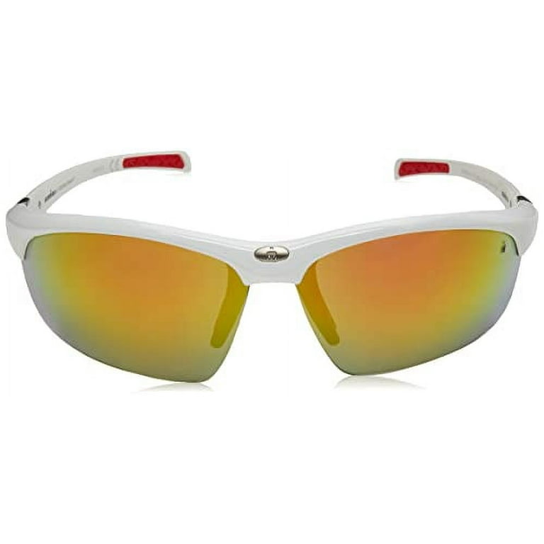 IRONMAN Men s Principle Wrap Around Sunglasses Shiny White 71 mm