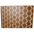 thumbnail image 6 of Tcbosik 76"H x 48"W Outdoor Metal Privacy Screen, Decorative Privacy Fence and Room/Garden Divider, Freestanding Panel with Stand for Patio, Garden, Balcony, Backyard, Brown, 6 of 8