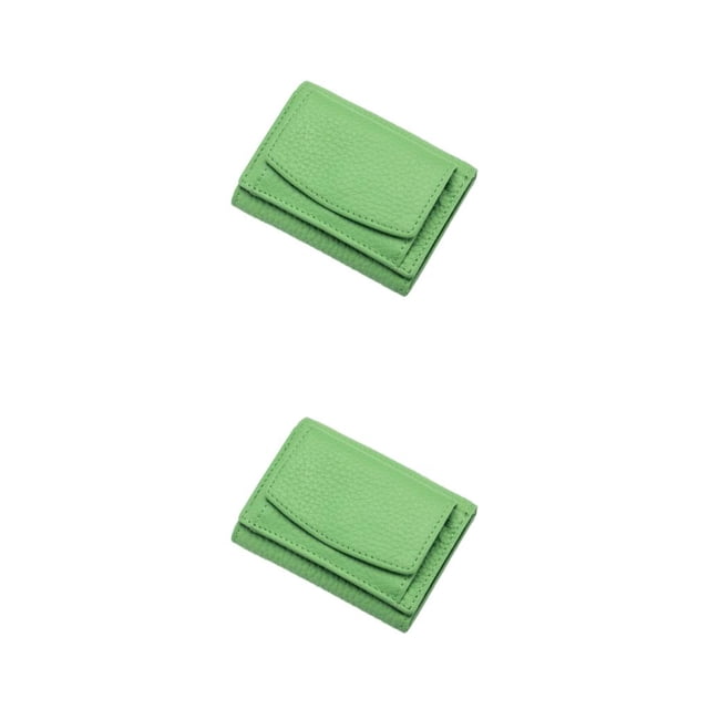 Sonducket Mujeres de moda en variedad: billetera para monedas, mini billetera para mujeres extranjeras. verde aguacate 2piezas