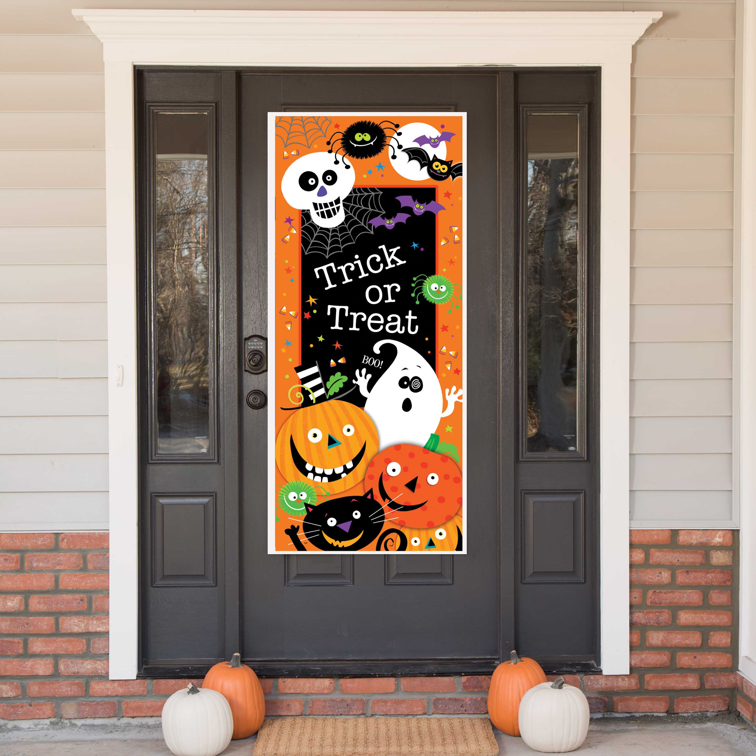 Details about   2 Ghost Halloween Door Covers Decorations 60"x30" Plastic Sheeting 