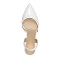 thumbnail image 3 of XYD Women's Closed Pointy Toe Slingback High Heel Pumps Slip-on Back Elastic Strap Office Formal Dress Shoes Size 7 White, 3 of 4