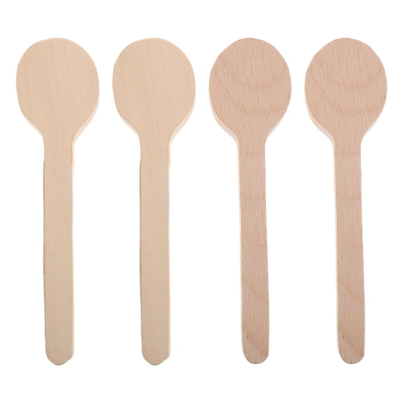 FRCOLOR 4pcs Spoon Blanks, Unfinished Wood Carving Kit Spoon Carving Set with Wood Blanks for Craft Whittling and Craft Projects