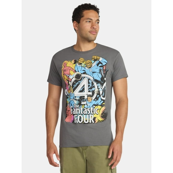 Fantastic Four Men's and Big Men's Graphic Tee with Short Sleeves, Sizes S-3XL
