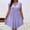 *Purple, variant on U Women's V Neck Flutter Sleeve A Line High Waist Dress with Crisscross, Solid Color Casual Dress Green,Womens Plus XXL