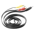 thumbnail image 2 of 4.9ft 3.5mm plug to 3 Male Adapter AV Extension Cable for TV VCD DVD, 2 of 4