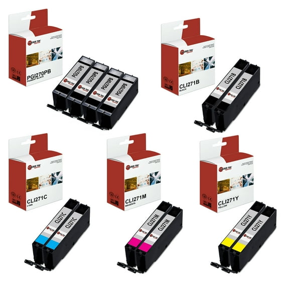 12Pk LTS PGI-270 CLI-271 PB/B/C/M/Y HY Compatible for Canon Pixma MG5720 Ink