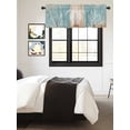 thumbnail image 3 of Kitchen Valances for Window, Ocean Sea Turtle Retro Wooden Light Filtering Rod Pocket Valance Curtain, Nautical Marine Life Wood Plank Short Curtains Window Topper for Bedroom 42x12in, 3 of 9