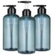 thumbnail image 1 of Botellas dispensadoras de champú y acondicionador, 3 uds., contenedor de botella de loción con bomba recargable vacía de plástico de 16,9 oz/500ml, 1 of 3