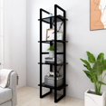 thumbnail image 1 of vidaXL 4-Tier Book Cabinet Black 40x30x140 cm Engineered Wood, 1 of 4