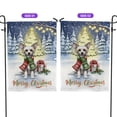 thumbnail image 2 of Merry Christmas Chinese Crested Snowy Winter with Tree Decorations Garden Flag 12x18in Double Sided Dog Lover Outdoor Decor - 12020, 2 of 5