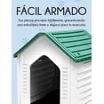 thumbnail image 3 of RED VELVET Casa Perro Casetas de Plástico Exteriores, Resistente al Agua y Clima,Fácil de Montar, Jardín, Patio y Exterior (Verde, Chica), 3 of 6