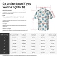 thumbnail image 5 of Fuzoiu Flower Leaves Print Hawaiian Shirt for Men, Summer Beach Casual Short Sleeve Button Down Shirts, Men’s Beach Summer Shirts with Pocket,Small, 5 of 7