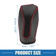 thumbnail image 5 of Car Gear Shifting Knob Cover Automatic Transmission for Subaru Crosstrek 2018-2023 Black Red Stitches, 5 of 7