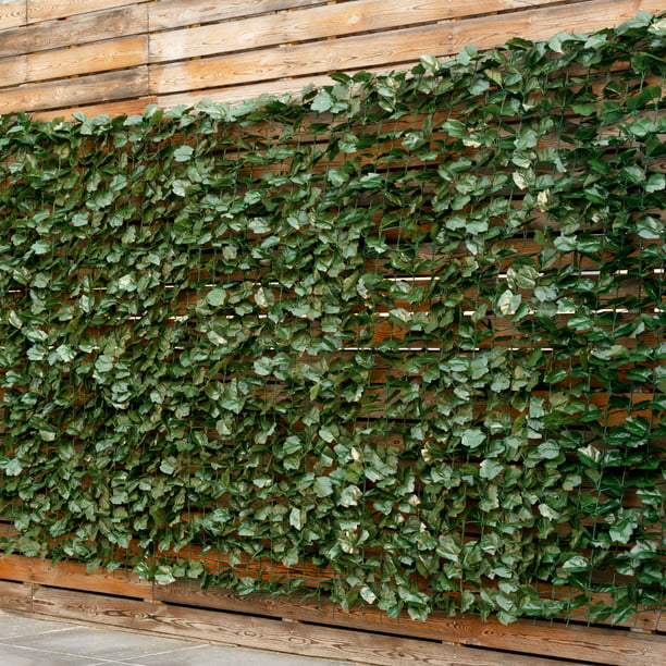 Goplus 59 X118 Faux Ivy Leaf Decorative Privacy Fence Screen Artificial Hedge Fencing Com - Artificial Green Ivy Wall