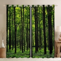 Feelyou Jungle Tree Curtains Pack of 2 (42x84 Each), Nature Plant Botanical Curtains Blackout, Teens Boys Girls Kids Bedroom Curtains, Blackout Curtains Bedroom Decor