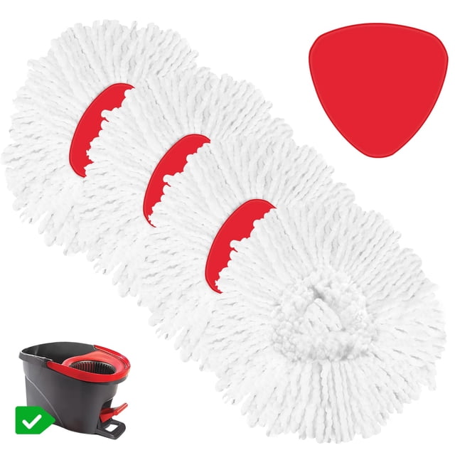Cabezales de repuesto Spin Mop para EasyWring, paquete de 4