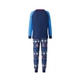 thumbnail image 5 of Gureui Family Matching Christmas Pajamas Sets, Letter/ Deer/Santa/Snowflake Printed Round Neck Long Sleeve Tops + Elastic Waist Pants Loungewear for Christmas Festivities, 5 of 9