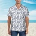 thumbnail image 2 of Xecao World Travel2 print Hawaiian shirt - a stylish short-sleeve button-down for men, perfect for casual beach and tropical outings., 2 of 9