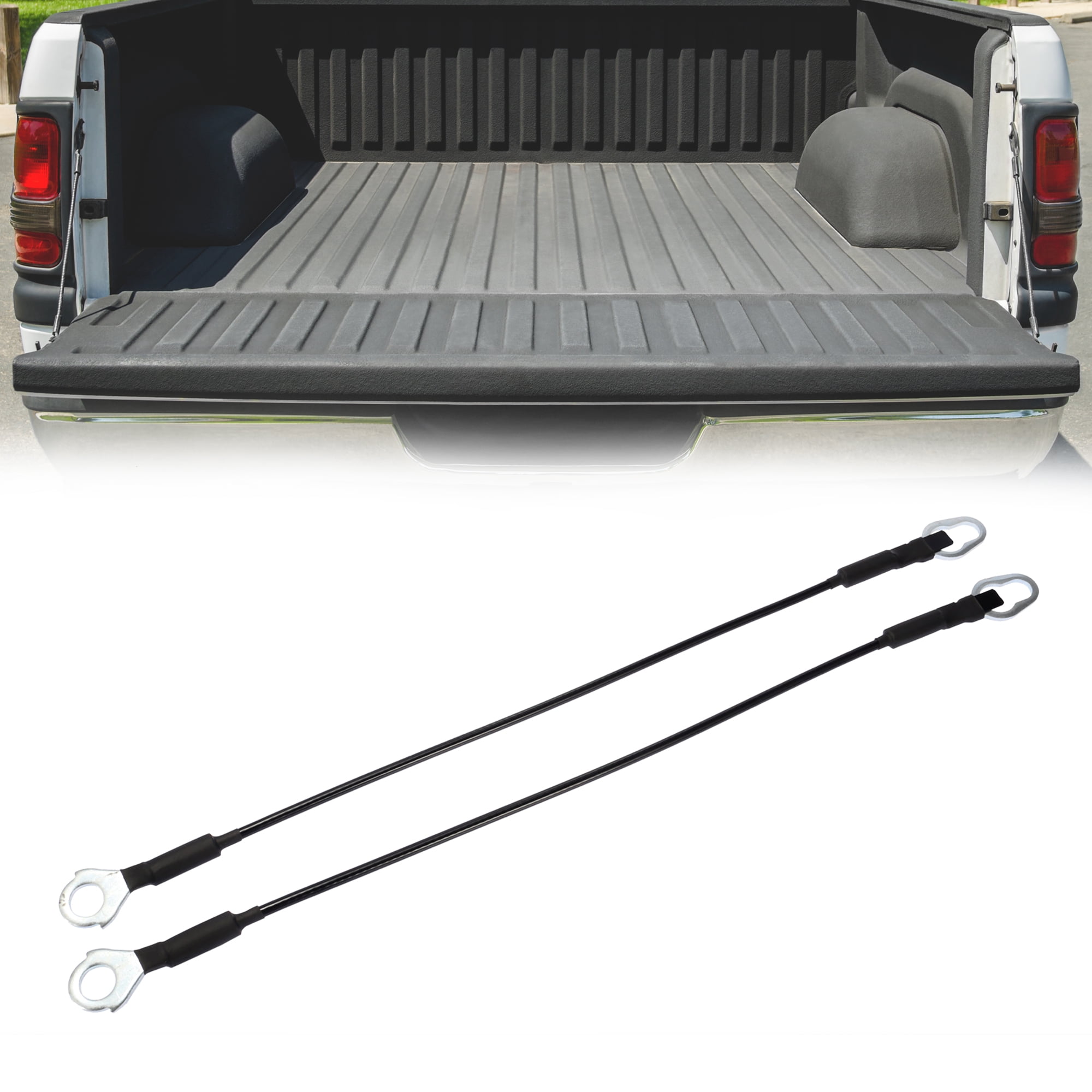 Unique Bargains 1 Pair Rear Tailgate Cables Lift Gate Support Straps for Ford F-100 F-150